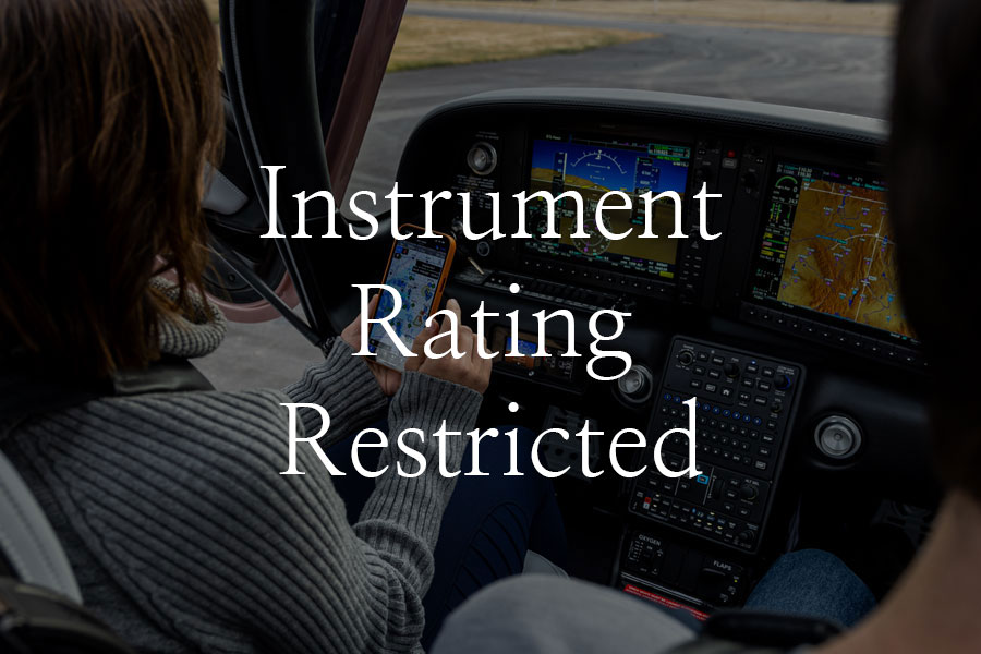 Instrument Rating Restricted IR (R) Course Buckinghamshire CK Aviation